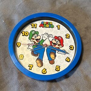 Nintendo Super Mario Blue Wall Clock